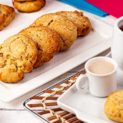 Cookies de aveia e açúcar demerara
